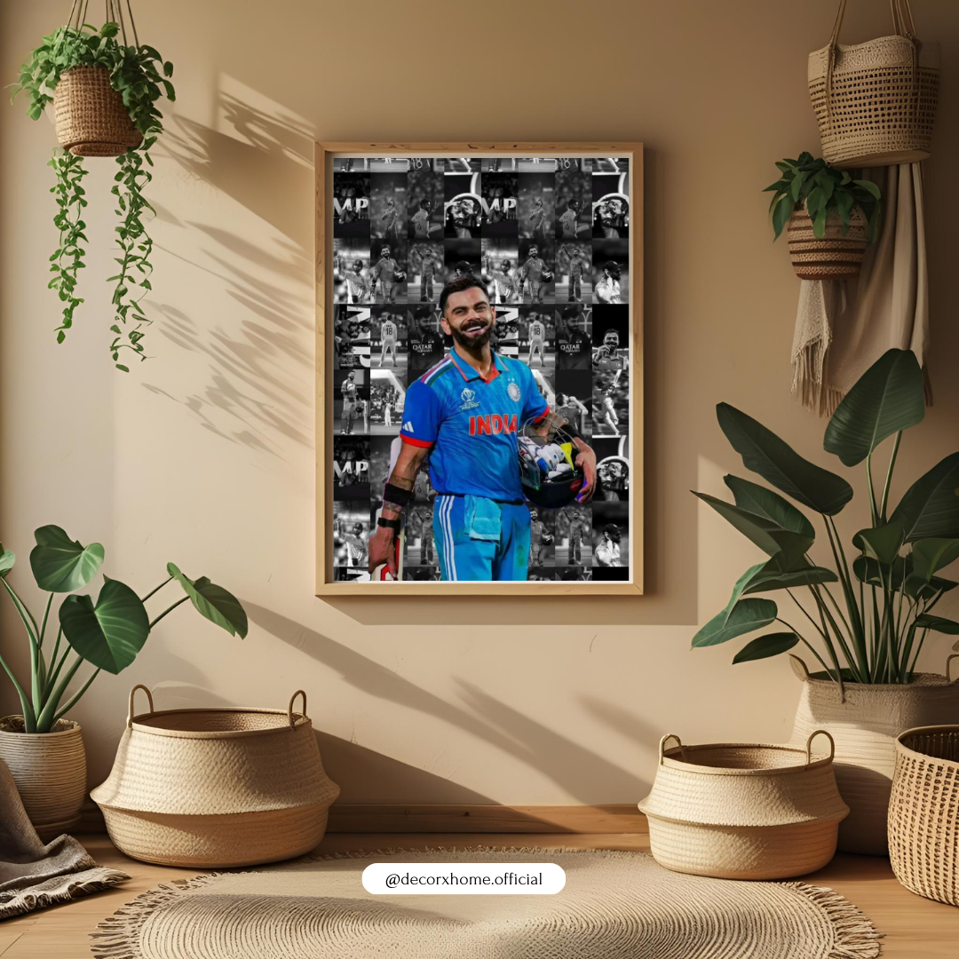 Virat Kohli Cricket Champion Tribute – Iconic Sports Art Wall Poster
