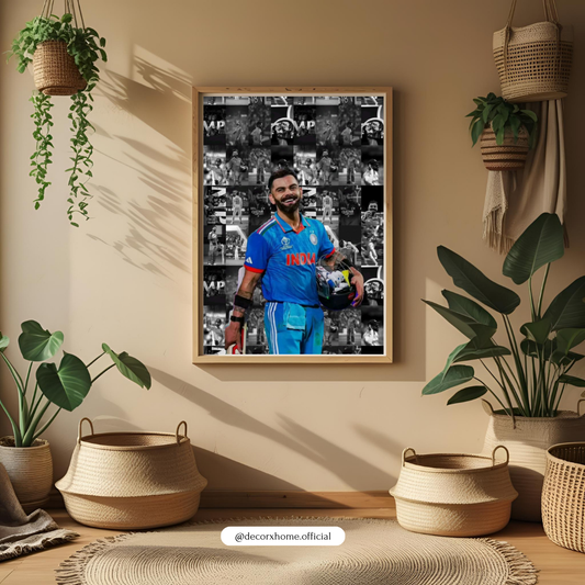 Virat Kohli Cricket Champion Tribute – Iconic Sports Art Wall Poster