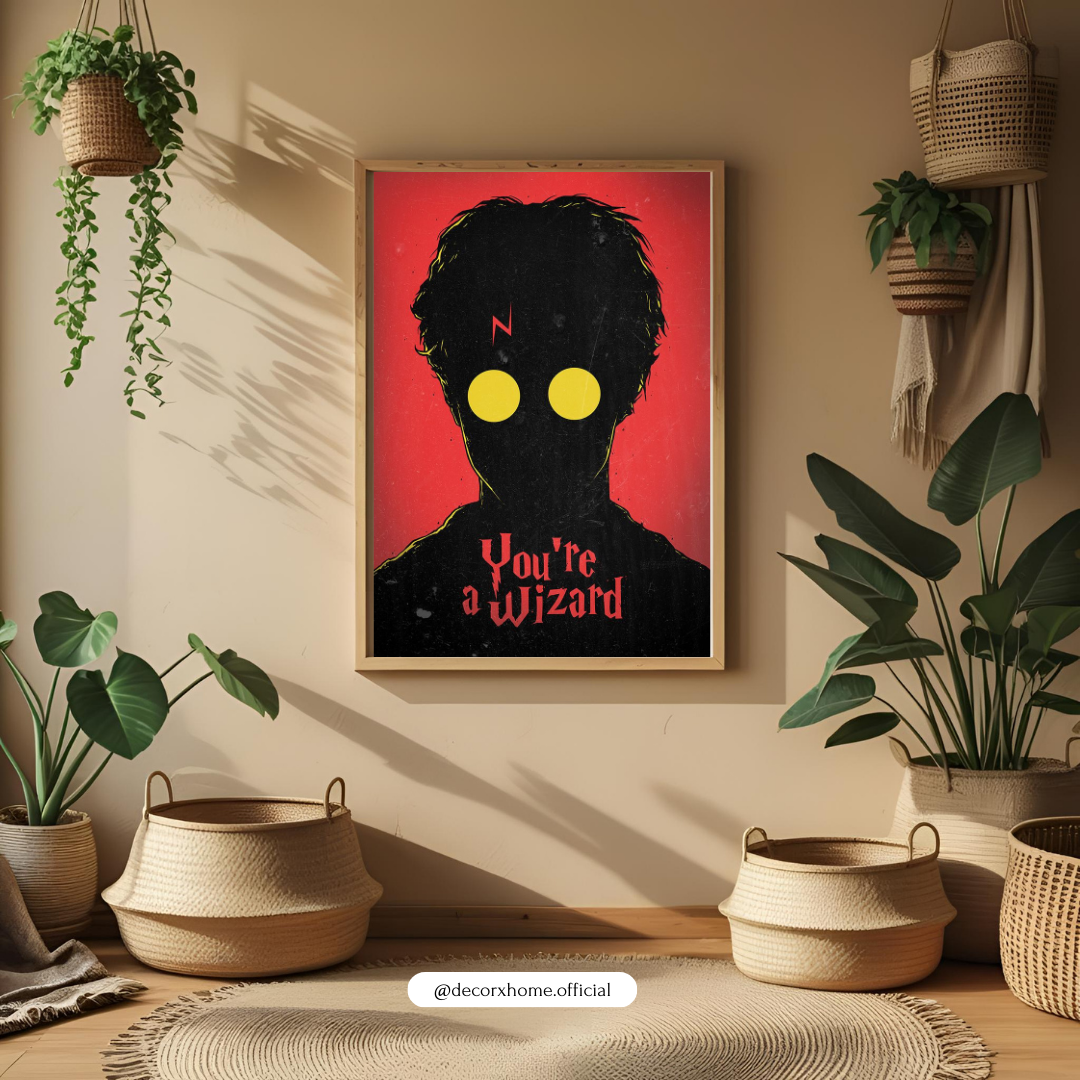 Harry Potter's Wizard Silhouette Quote Poster – Fantasy-Inspired Wall Art by Decorxhome