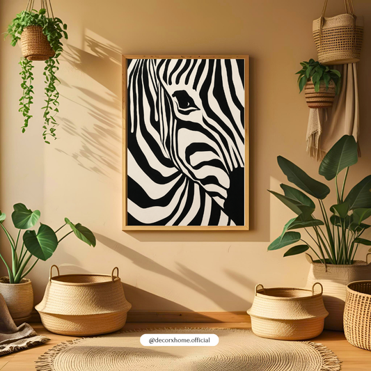 Decorxhome – Minimalist Zebra Monochrome Wall Art Poster