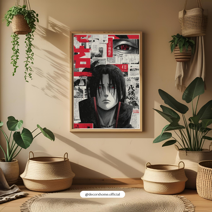 Itachi Uchiha – Akatsuki Shadow Manga Wall Poster – Decorxhome.com