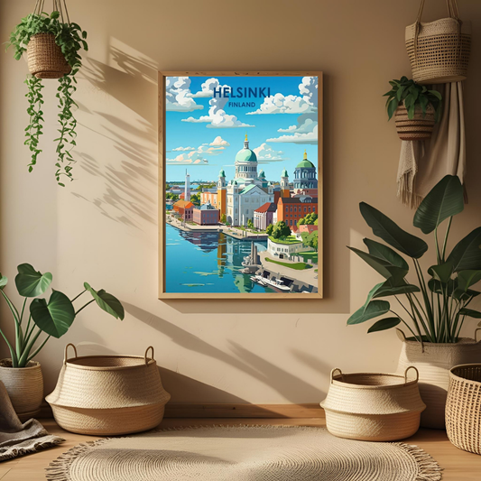 Helsinki Travel Wall Art Print – Framed Poster for Modern Home & Office Decor
