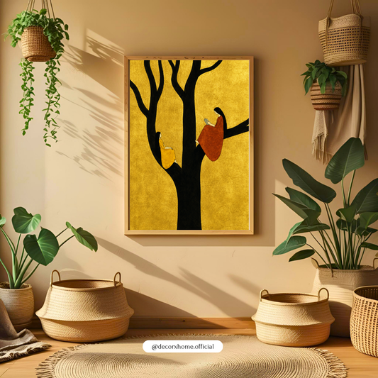 Decorexhome Minimalist Tree of Silence Wall Art Poster | Abstract Nature Illustration Print | Modern Boho Aesthetic Decor