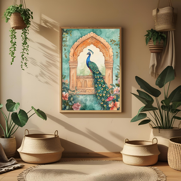 Majestic Peacock – Traditional & Cultural Wall Art 🏛️🦚