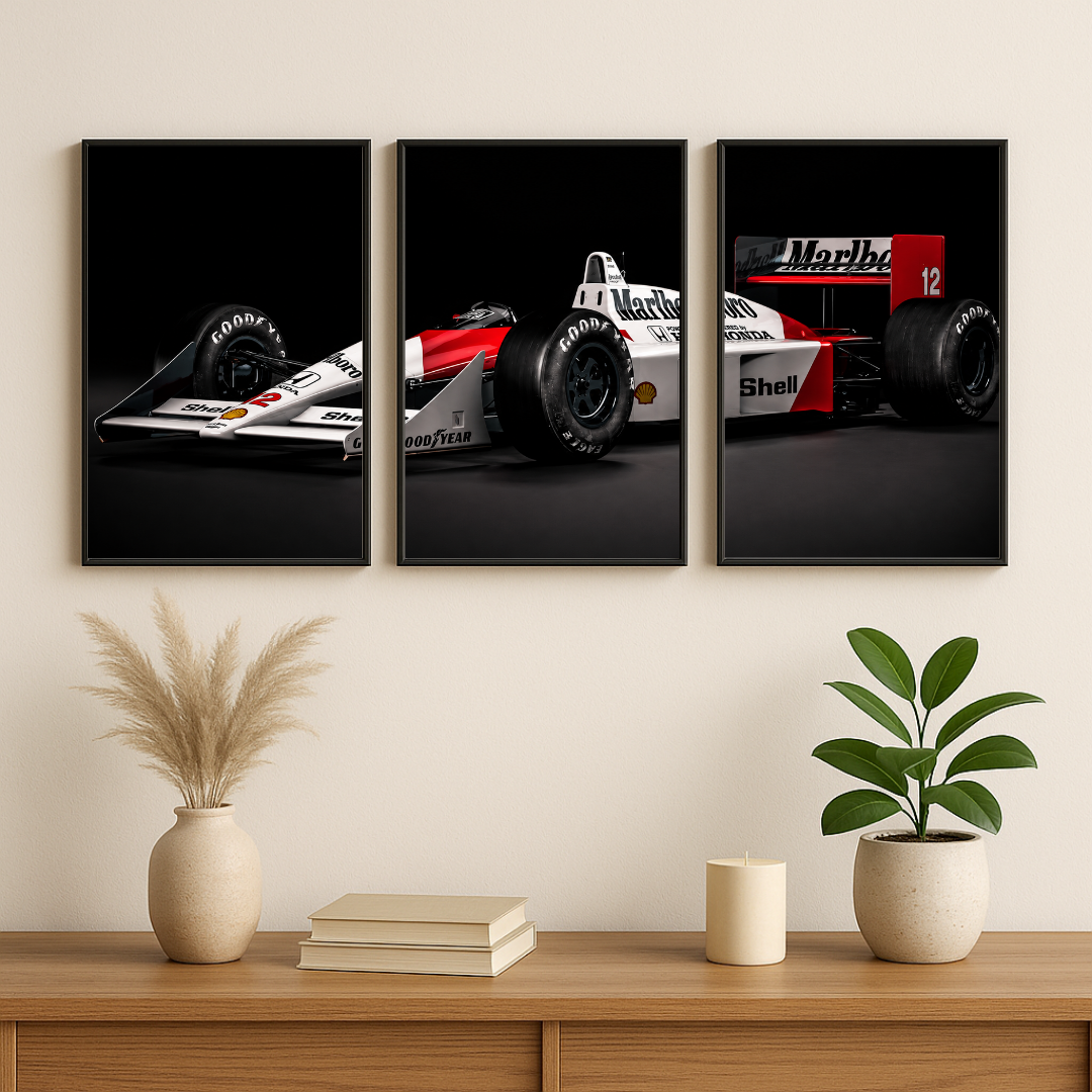 Decorxhome – Formula Racing Triptych Wall Art Set