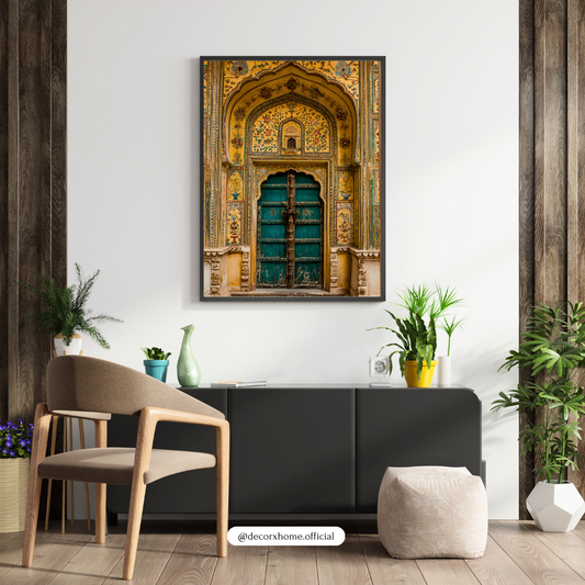 Royal Indian Palace Door Poster – Vintage Heritage Architecture Wall Art | Decorxhome