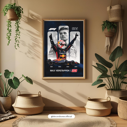 F1 - Racing Champion Legacy – Max Verstappen's Victory Tribute Wall Poster