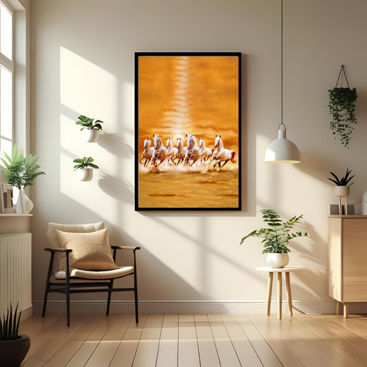 Seven White Horses – Spiritual Energy Wall Poster 🐎✨