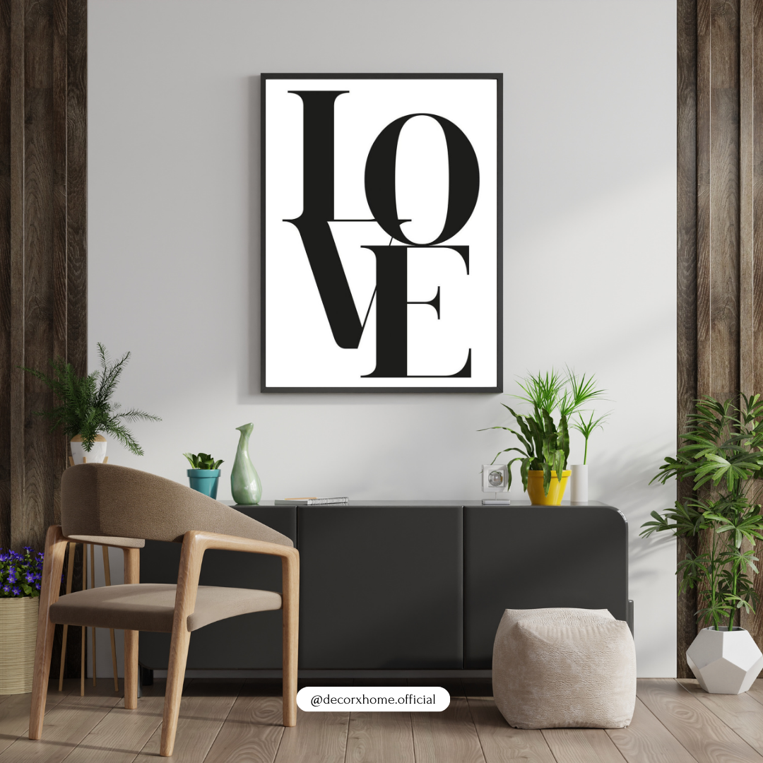 LOVE – Modern Bold Typography Minimal Wall Poster
