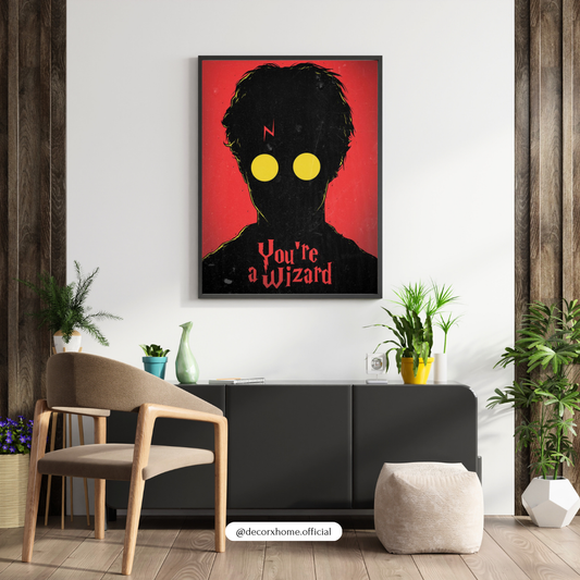 Harry Potter's Wizard Silhouette Quote Poster – Fantasy-Inspired Wall Art by Decorxhome