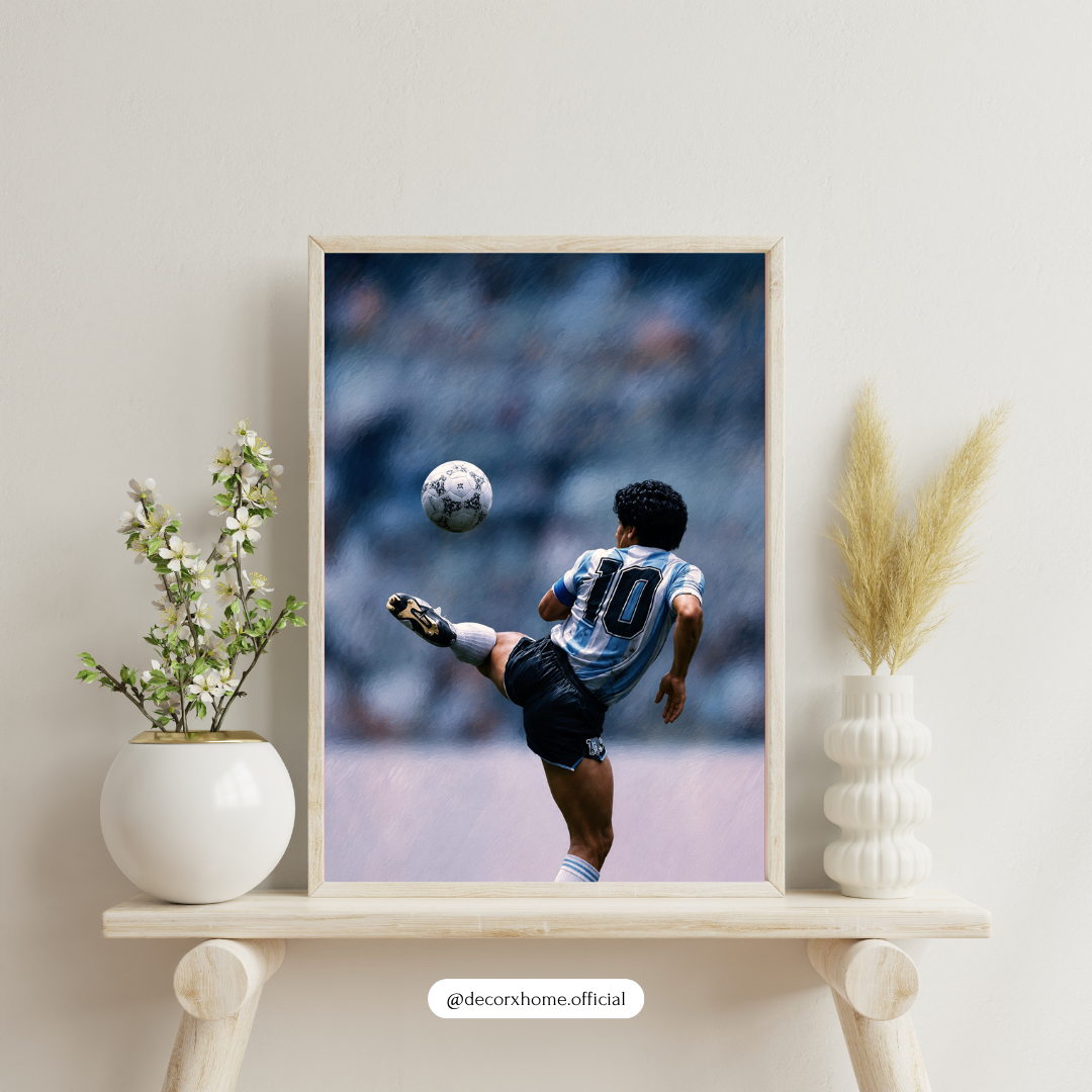 Legendary No. 10 Bicycle Kick Football Poster | Iconic Soccer Wall Art | Decorxhome