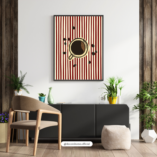 Coffee Cup Minimal Art – Modern Kitchen & Café Wall Poster by Decorxhome