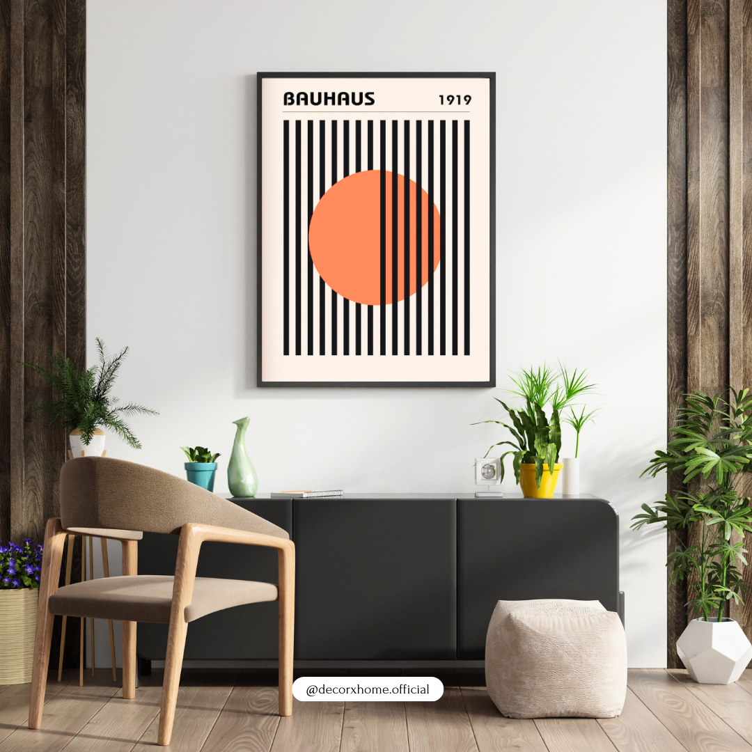 Bauhaus 1919 Geometric Poster | Minimalist Modern Abstract Wall Art | Decorxhome
