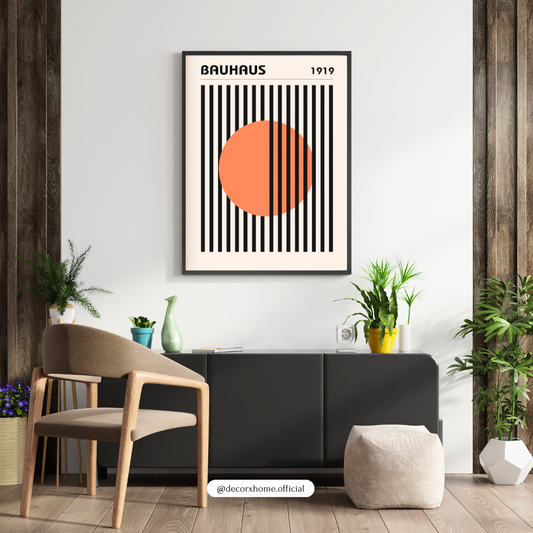 Bauhaus 1919 Geometric Poster | Minimalist Modern Abstract Wall Art | Decorxhome