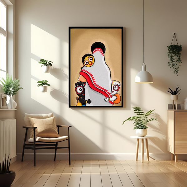 Divine Affection – Jagannath Family Spiritual Wall Poster 🙏✨