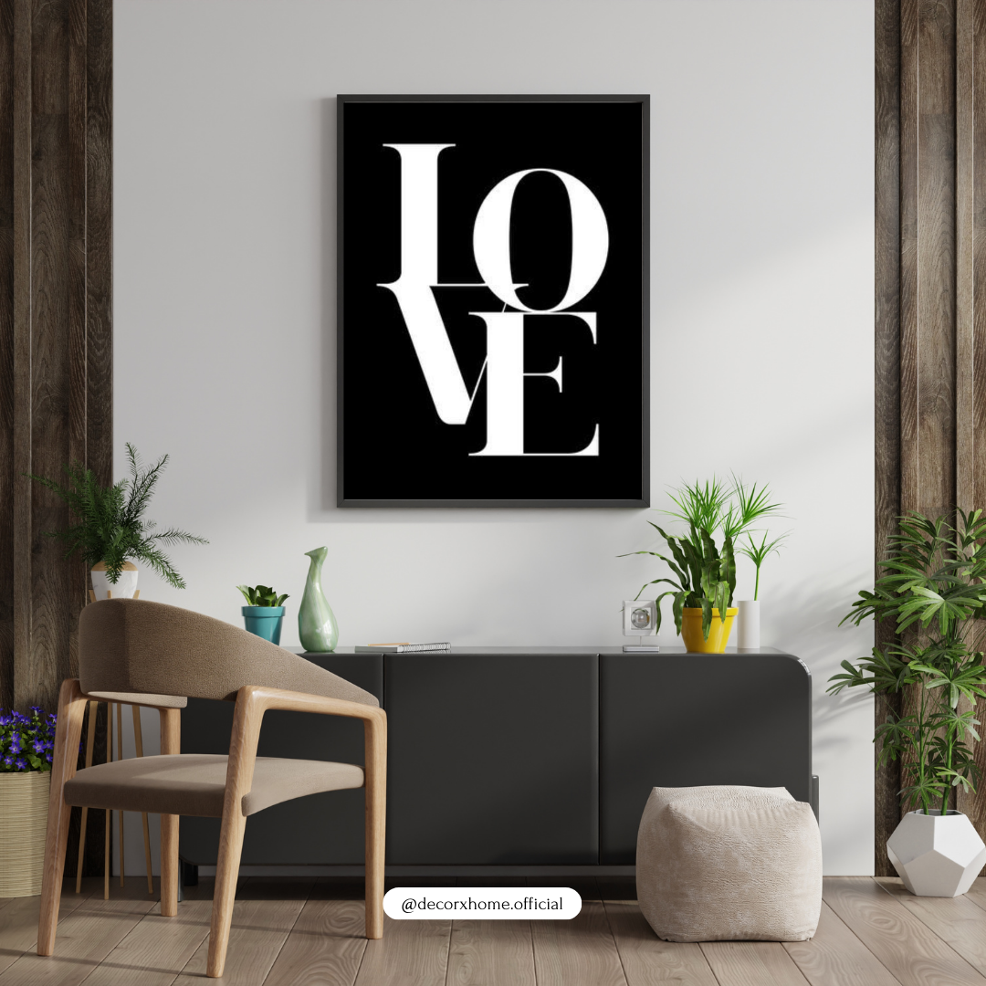 LOVE – Modern Bold Typography Minimal Wall Poster
