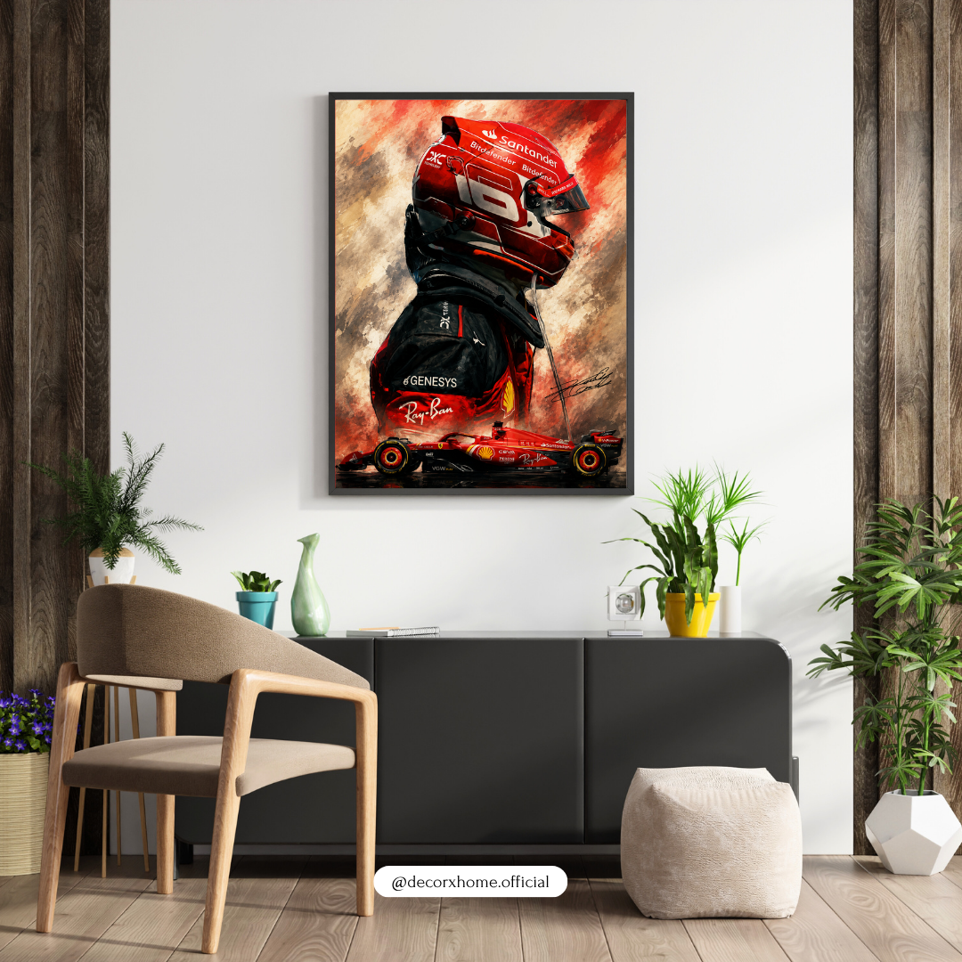 Racing Driver Wall Art Poster | Formula Racing Motorsport Artwork | Luxury Sports Car Print | Decorexhome