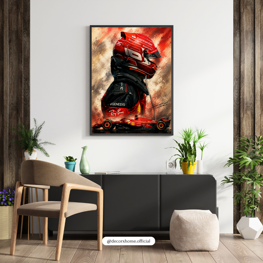 Racing Driver Wall Art Poster | Formula Racing Motorsport Artwork | Luxury Sports Car Print | Decorexhome