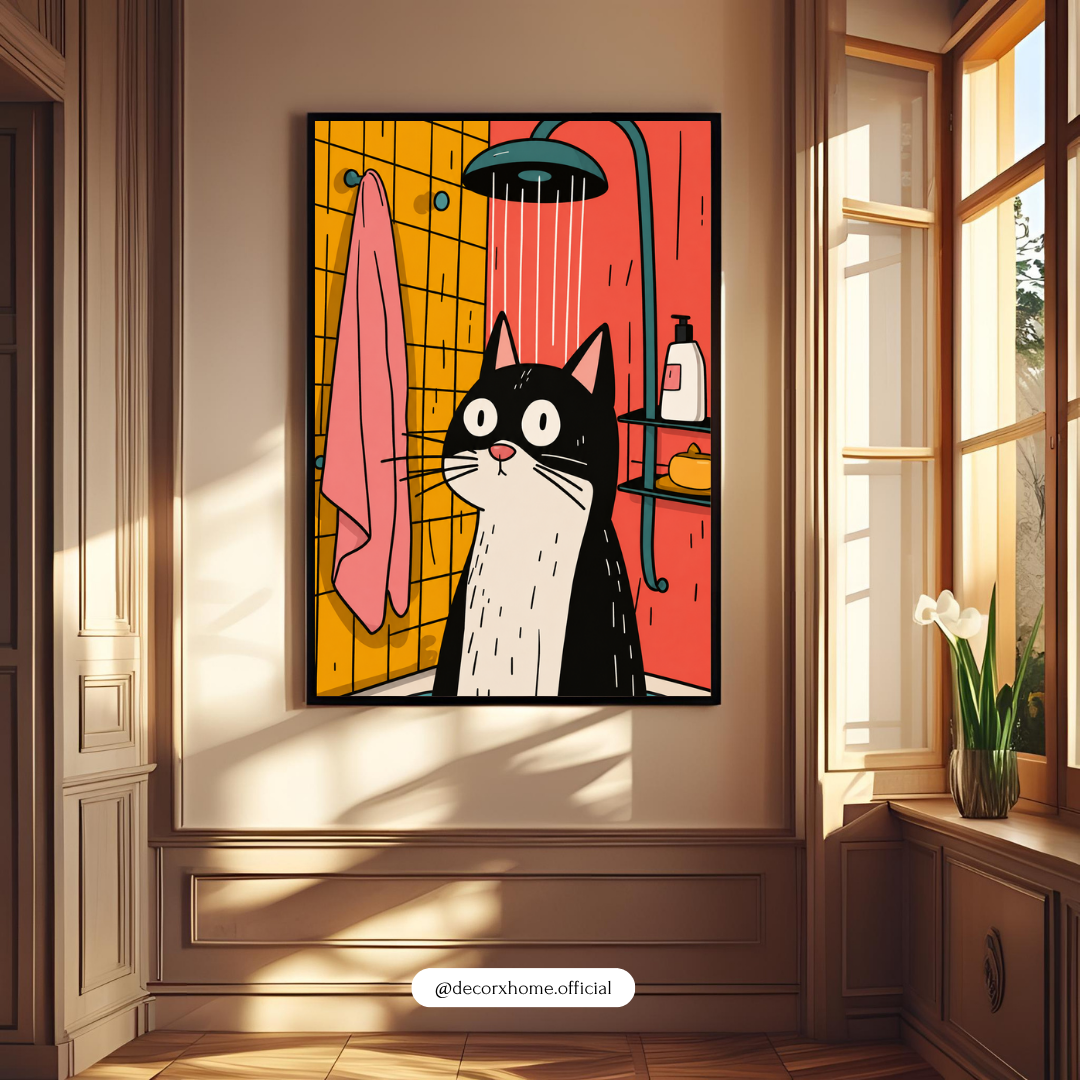 Brushing Duck Poster | Cute Cute Cat Bathroom Poster | Whimsical Cartoon Wall Art Print | Modern Pop Art Decor | DecorexhomeBathroom Duck Wall Art for Modern & Kids Decor – Decorxhome (Copy)