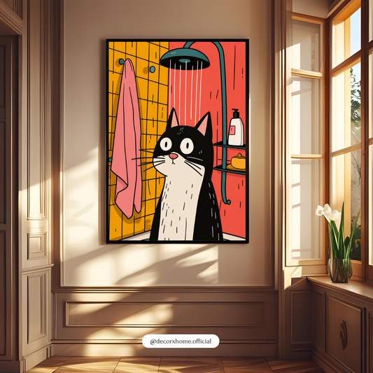 Brushing Duck Poster | Cute Cute Cat Bathroom Poster | Whimsical Cartoon Wall Art Print | Modern Pop Art Decor | DecorexhomeBathroom Duck Wall Art for Modern & Kids Decor – Decorxhome (Copy)