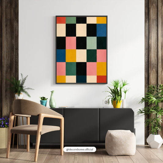 Abstract Color Splash Wall Art Poster – Modern Bold Canvas Print | Contemporary Aesthetic Decor (Framed) (Copy)