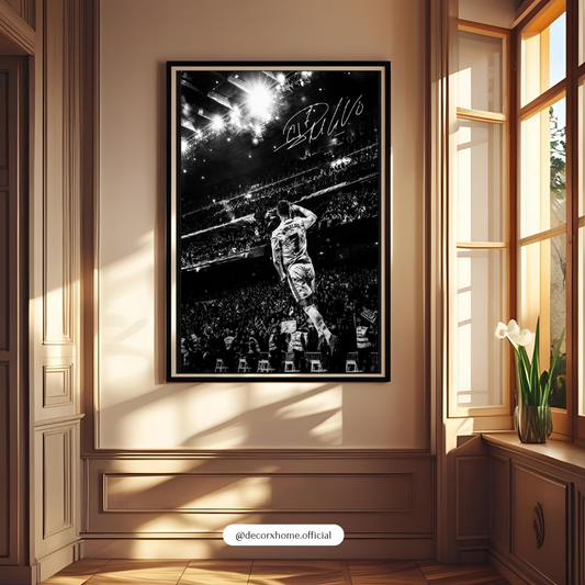 Cristiano Ronaldo Stadium Glory Black & White Wall Art Poster | DecorexHome