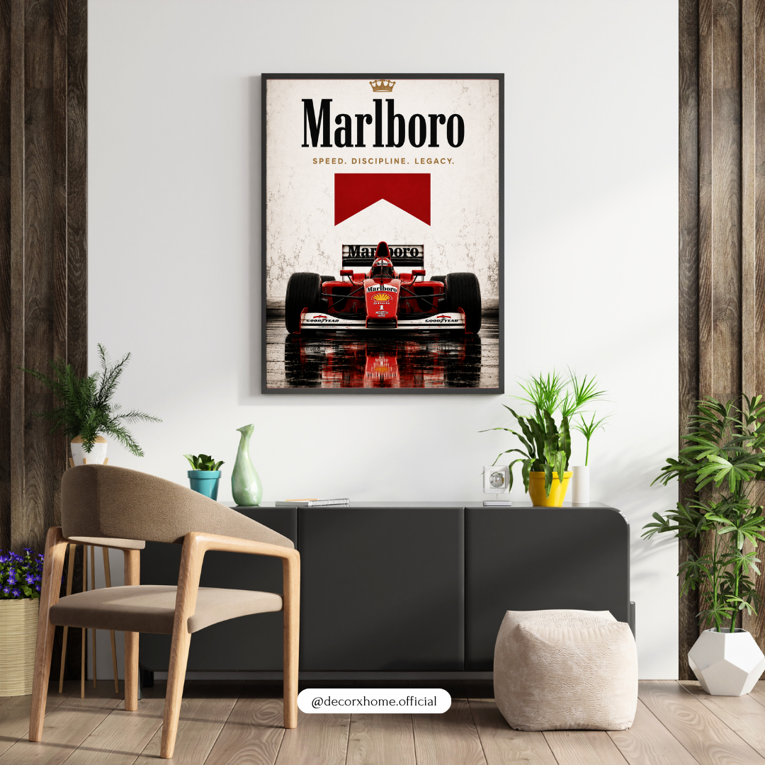 Marlboro Racing Car Poster | Speed, Discipline & Legacy Motorsport Wall Art | Decorexhome