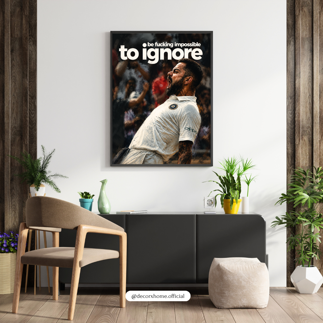 Virat Kohli Cricket Motivation Wall Art – Impossible to Ignore