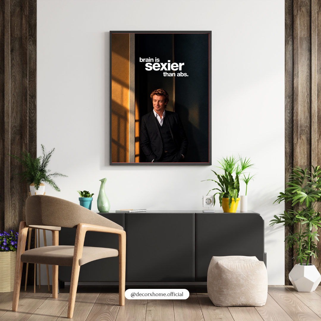 Brain Is Sexier Than Abs – Minimalist Motivational Wall Art | Decorxhome