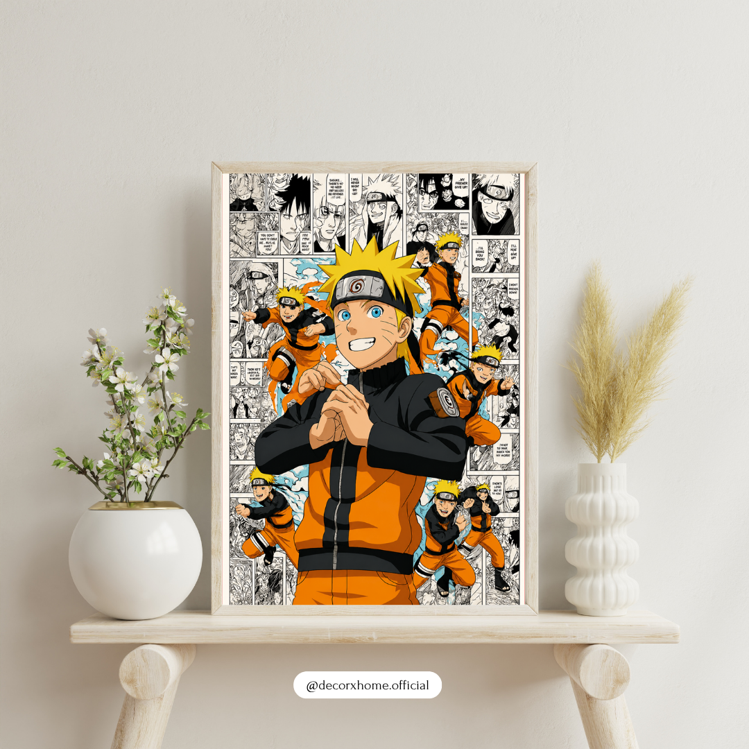 Naruto Manga Collage Poster | Anime Wall Art for Fans | Decorxhome