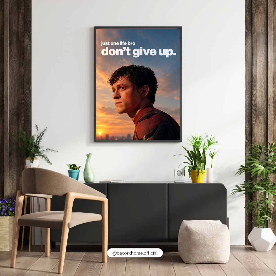 Just One Life Bro, Don’t Give Up – Inspirational Superhero Motivational Wall Poster | Decorexhome
