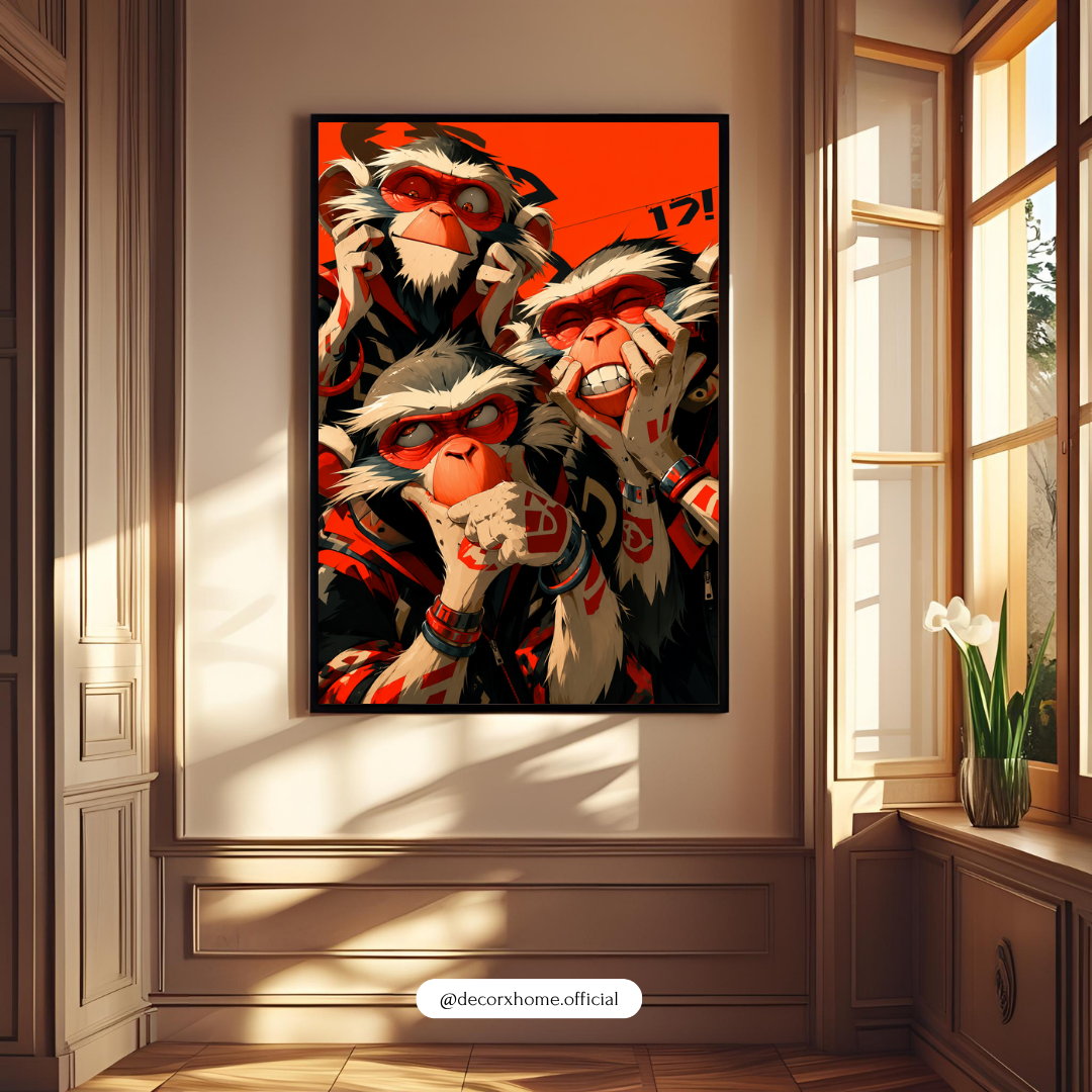 Urban Primate Chaos Poster – Bold Street Art Wall Decor