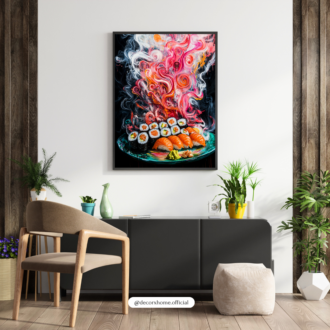 Vibrant Sushi & Japanese Food Aesthetic Wall Art