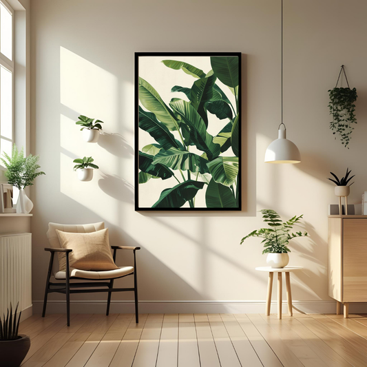 Banana Leaves Wall Poster – Nature’s Serenity Indoors 🌿✨