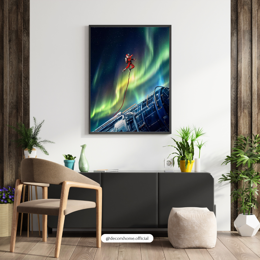 Project Hail Mary Aurora Spacewalk Poster | Astronaut Northern Lights Wall Art | Futuristic Galaxy Decor | Aesthetic Sci-Fi Poster | Decorxhome