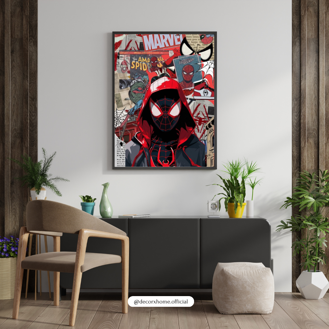 Spiderman Urban Hero Street Art Poster – Bold Comic-Style Wall Decor
