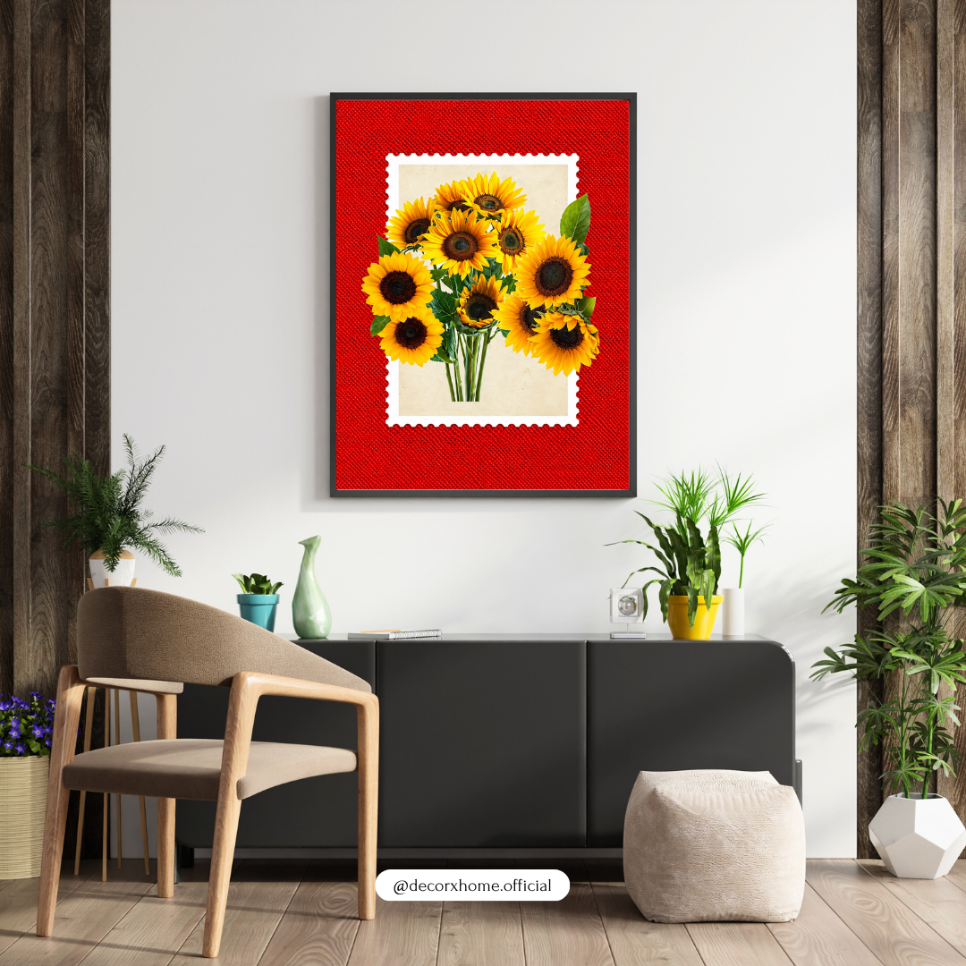 Sunflower Bouquet Wall Art – Vibrant Floral Aesthetic Poster | Decorxhome