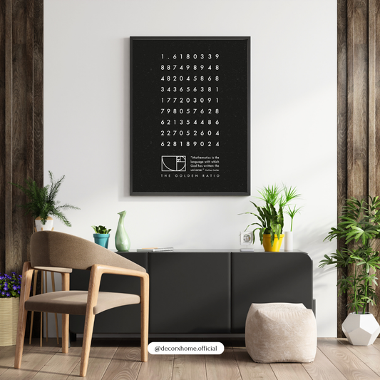 Golden Ratio Mathematics Wall Art Poster – Fibonacci & Phi Minimalist Science Design | Decorxhome