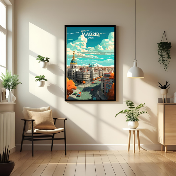 Madrid Travel Wall Art Print – Framed Poster for Stylish Home & Office Decor