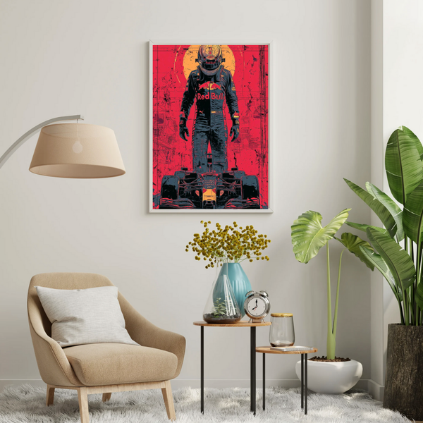 Redline Champion Wall Poster | Formula Racing Power Art Print by Decorxhome