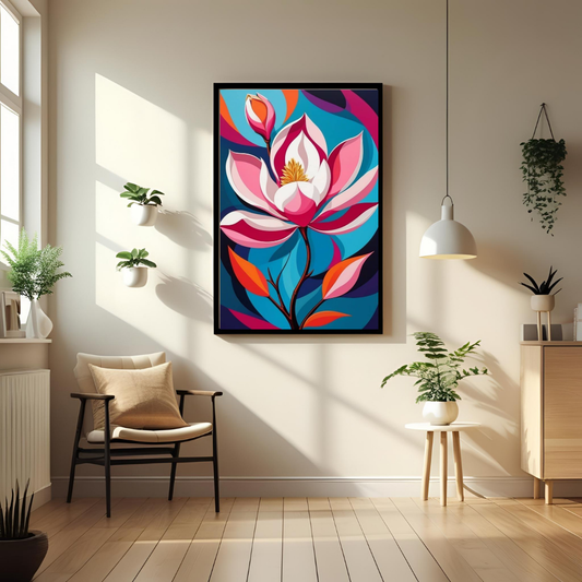 Radiant Lotus – Spiritual Wall Poster 🌸✨