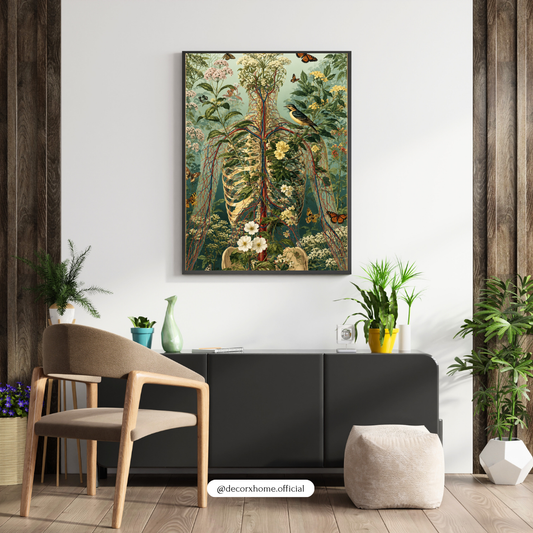 Botanical Anatomy Floral Poster | Vintage Botanical Wall Art | DecorexHome