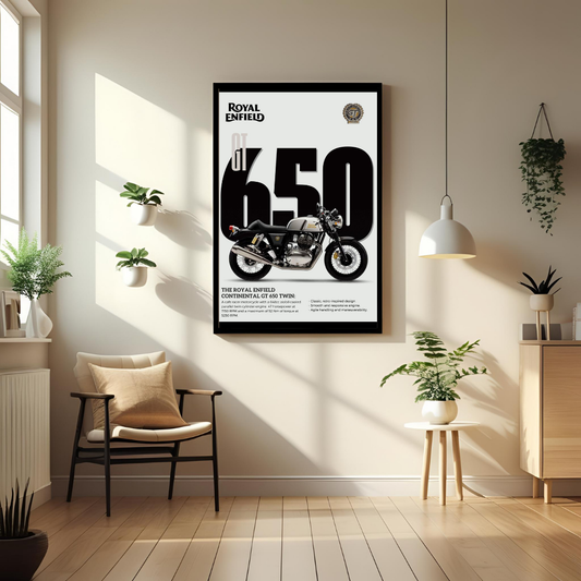 Royal Enfield Continental GT 650 – Framed Wall Art for Motorcycle Enthusiasts