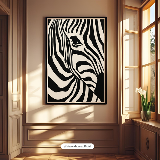 Decorxhome – Minimalist Zebra Monochrome Wall Art Poster