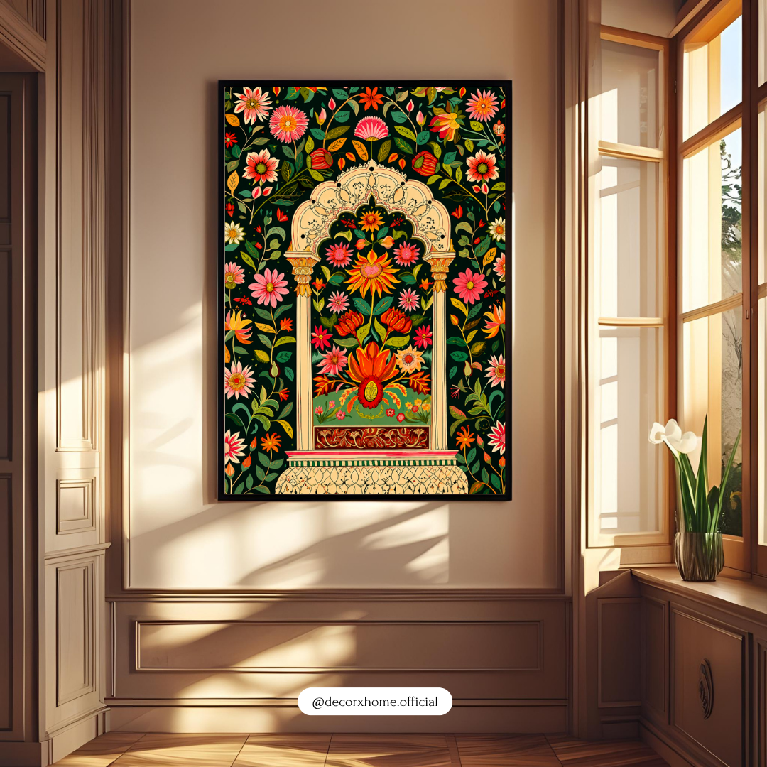 Decorxhome – Royal Floral Arch Heritage Wall Art Poster