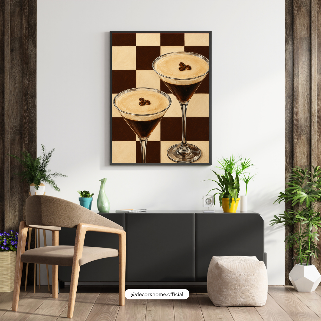 Espresso Martini Aesthetic – Modern Cocktail Wall Art Poster | DecorxHome