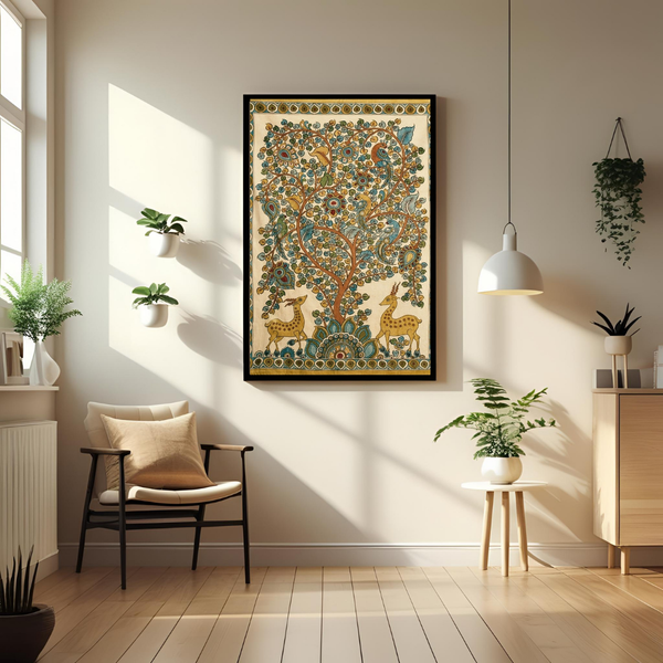 Kalamkari Tree of Life – Traditional & Cultural Poster 🌿🦚