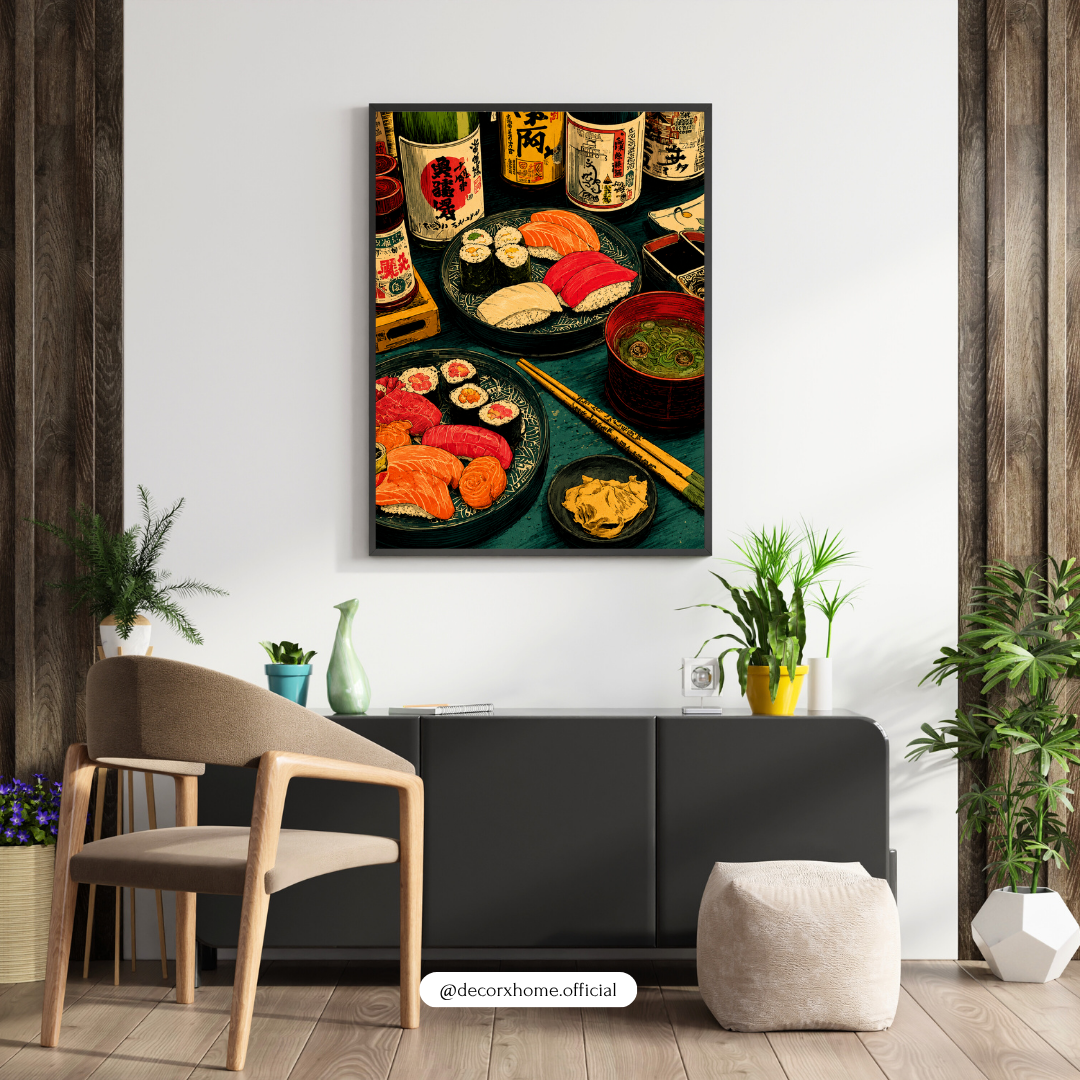 Japanese Sushi Bar Aesthetic Wall Art