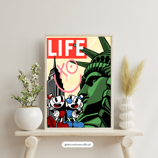 Life NYC Street Art Poster | Urban Pop Culture Wall Art by DecorxHome