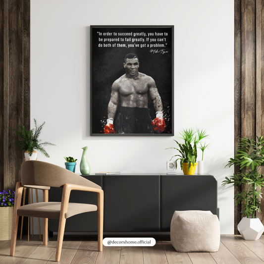 Mike Tyson Motivational Quote Poster | Boxing Inspiration Wall Art | Decorxhome